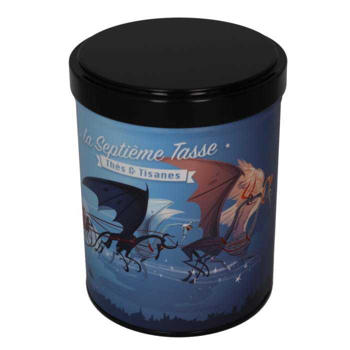 Boîte à Thé En émail Noir Avec Couvercle Inox - Conservation Fraîcheur | Style Rétro élégant